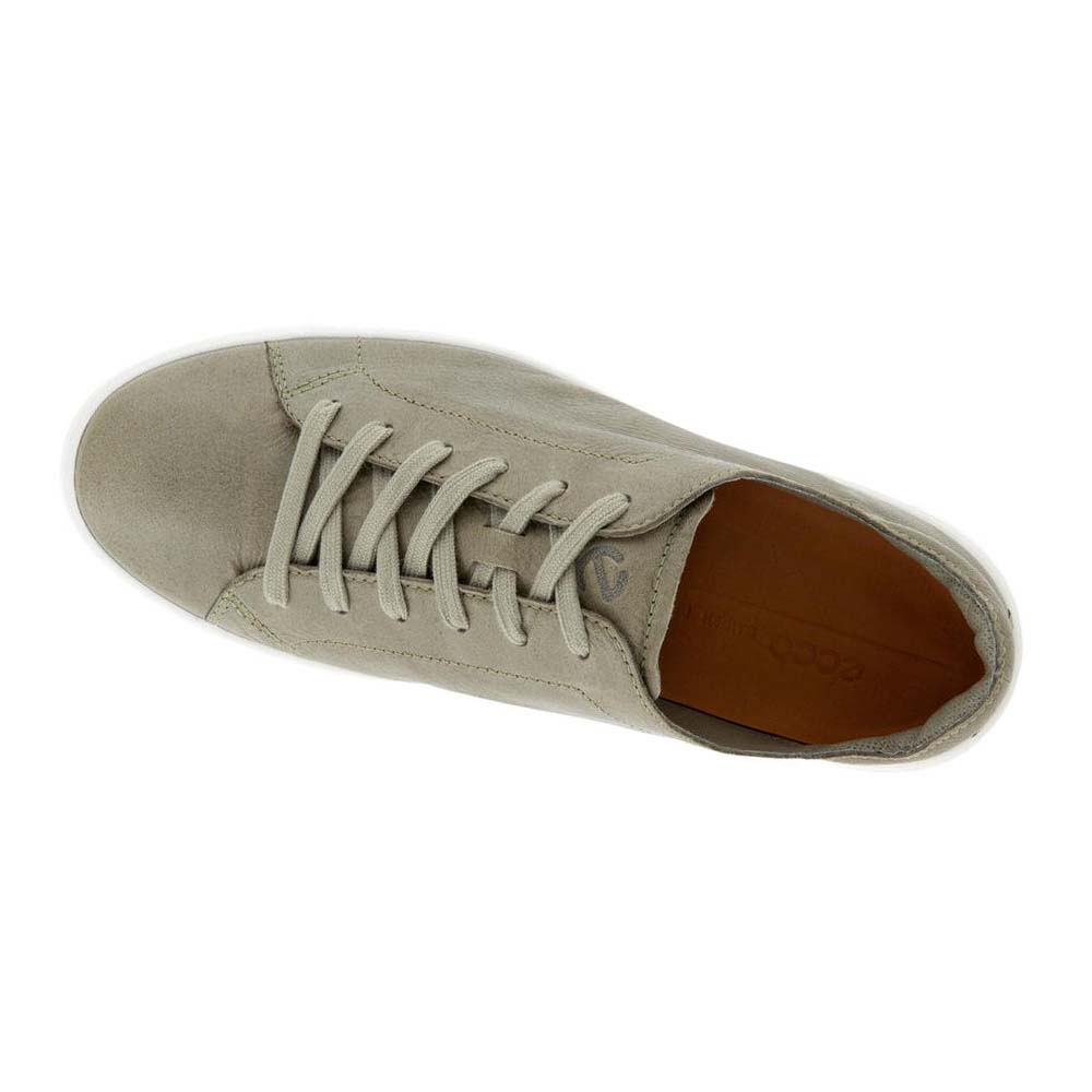 Men's Ecco Street Tray Retro 2.0 Sneakers Olive | Canada 665BEX